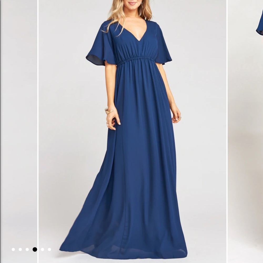 💖 Show Me Your MuMu💖 Emily Dress Rich Navy Crisp